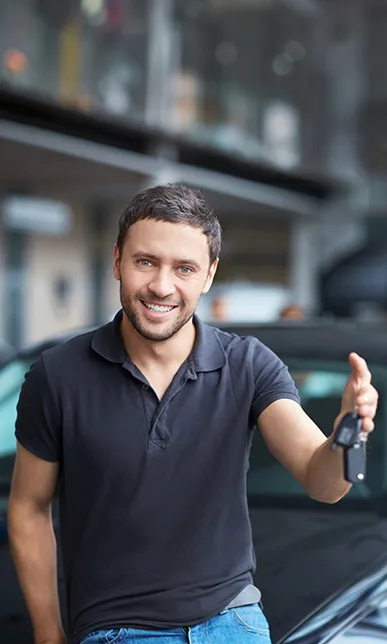 Man with car keys